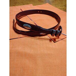 Unisex fossil belt size 38 genuine leather brown w/ silver metal studs   TA-221